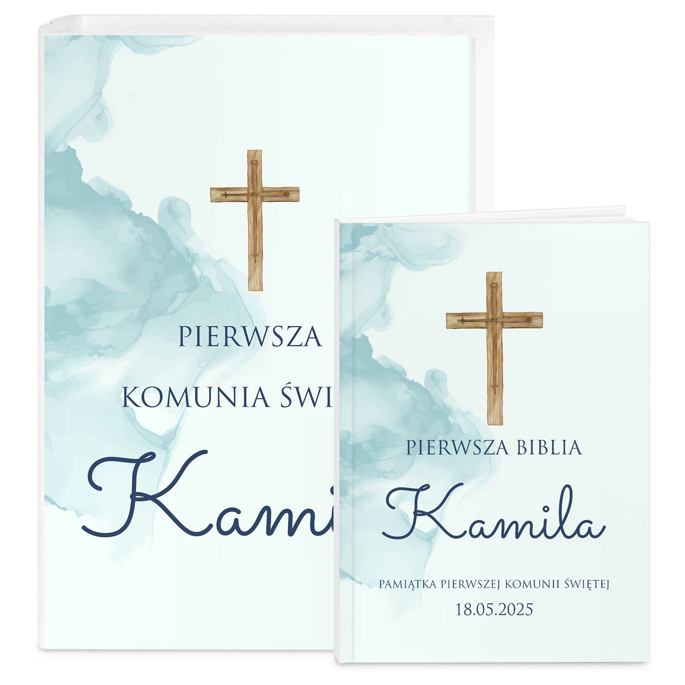 Biblia w etui z nadrukiem dla dziewczynki na komunię