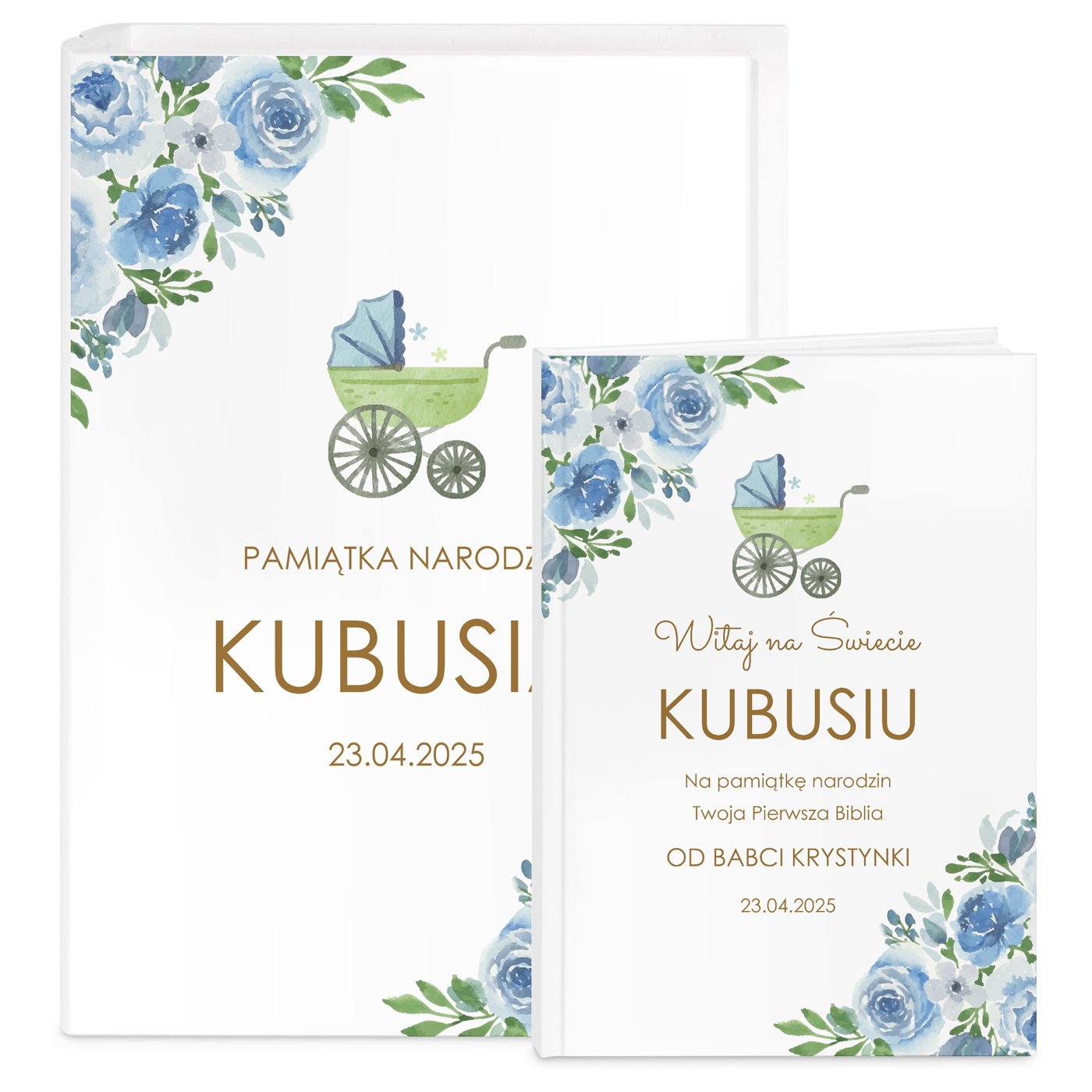 Biblia w etui z nadrukiem dla chłopca na narodziny