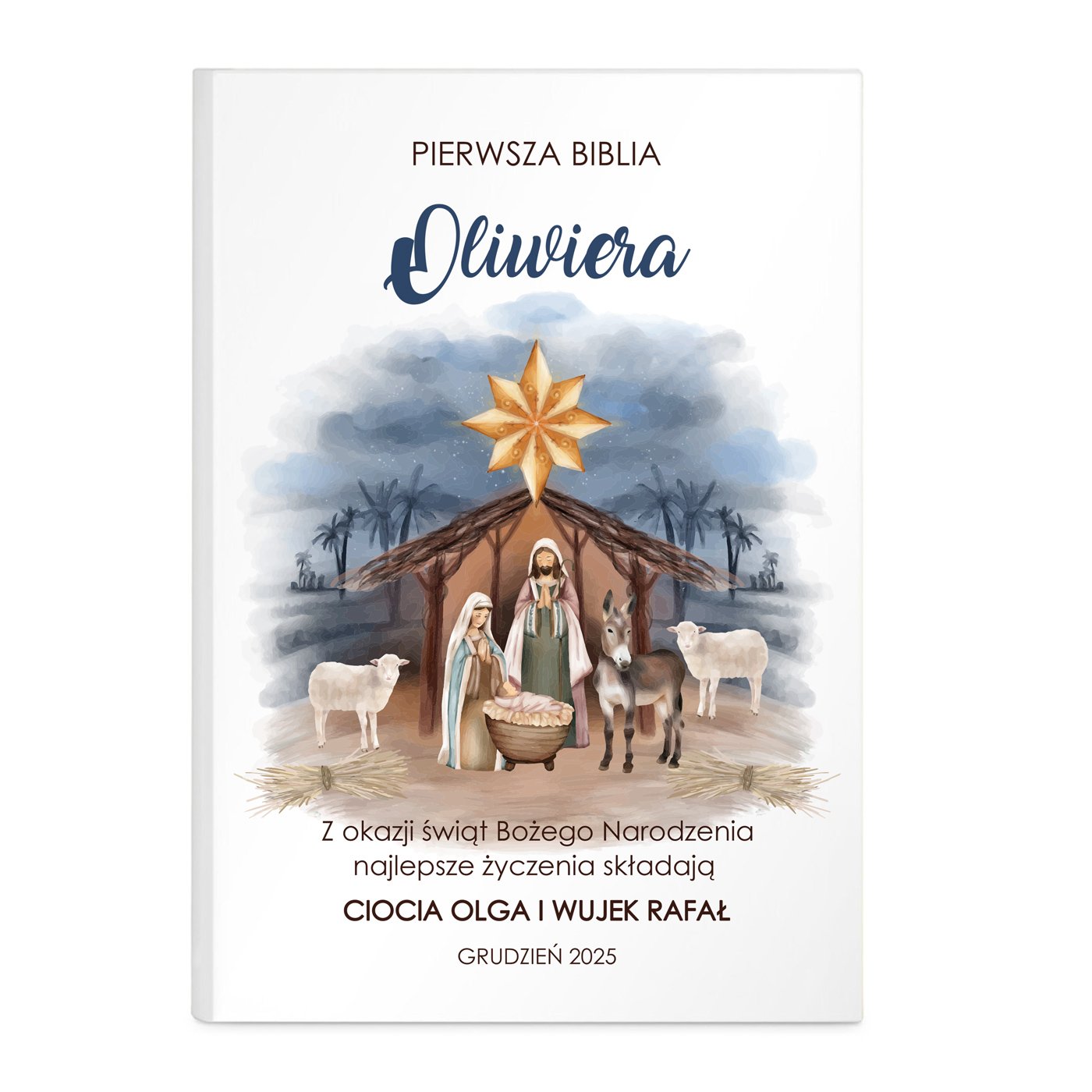 Biblia w etui z nadrukiem dla chłopca na święta