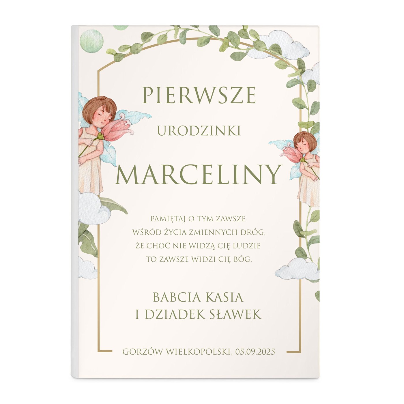 Biblia w etui z nadrukiem dla dziewczynki na roczek