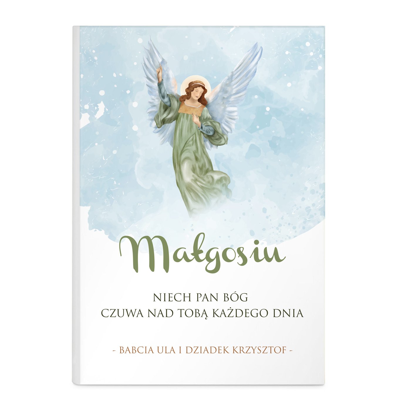 Biblia w etui z nadrukiem dla dziewczynki na chrzest komunię
