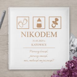 Duży album na zdjęcia z nadrukiem dla chłopca na roczek