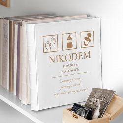 Duży album na zdjęcia z nadrukiem dla chłopca na roczek