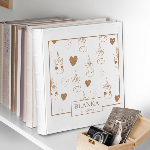 Duży album na zdjęcia z nadrukiem dla dziewczynki na urodziny