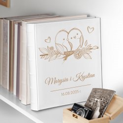 Duży album na zdjęcia z nadrukiem dla pary na ślub rocznicę parapetówkę