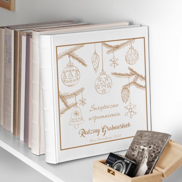 Duży album na zdjęcia z nadrukiem dla pary na święta