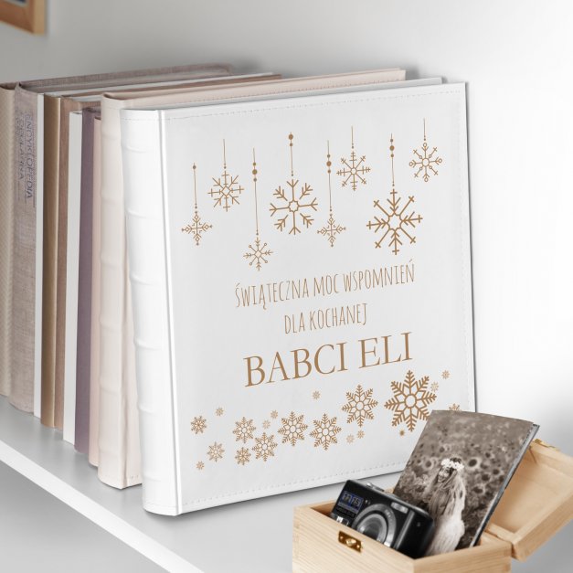 Duży album na zdjęcia z nadrukiem dla babci na święta