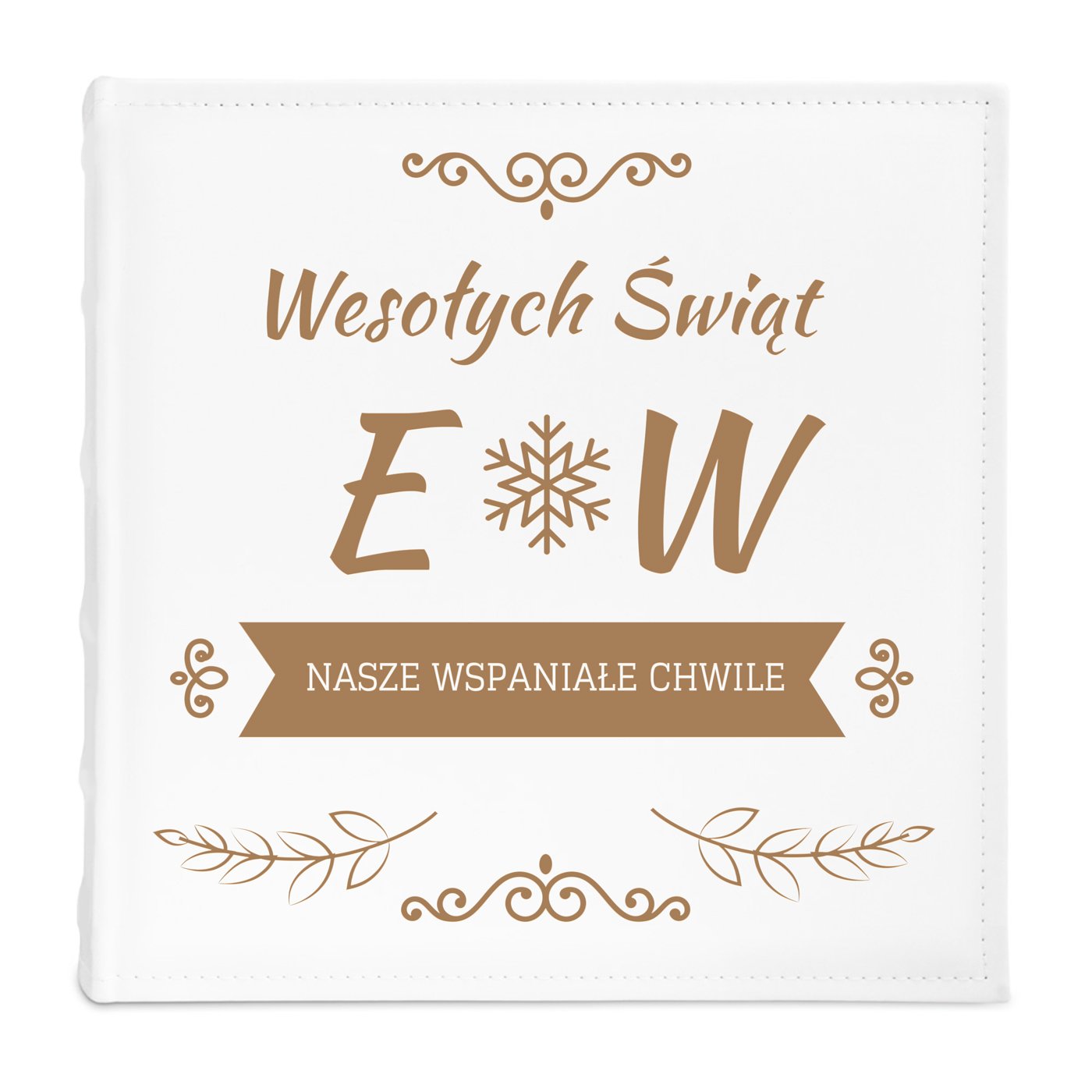 Duży album na zdjęcia z nadrukiem dla pary na święta