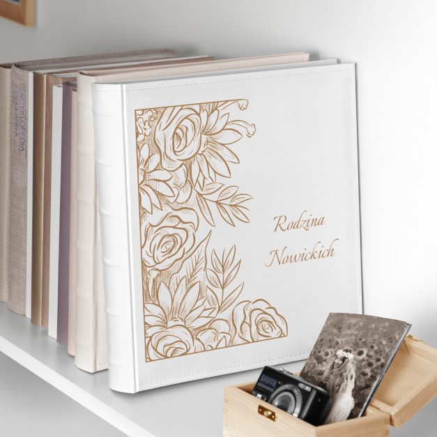 Duży album na zdjęcia z nadrukiem dla pary na ślub rocznicę, parapetówkę