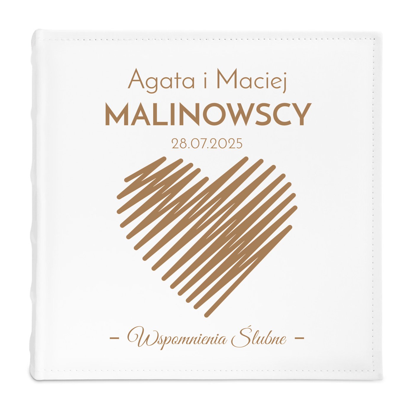 Duży album na zdjęcia z nadrukiem dla pary na ślub rocznicę parapetówkę