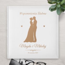 Duży album na zdjęcia z nadrukiem dla pary na ślub