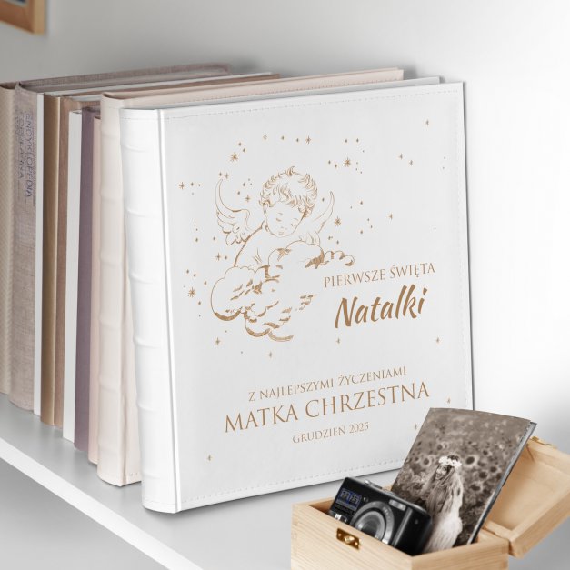 Duży album na zdjęcia z nadrukiem dla dziewczynki na święta