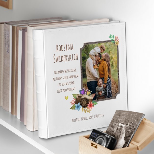 Duży album na zdjęcia z Twoim zdjęciem dla pary na ślub rocznicę parapetówkę