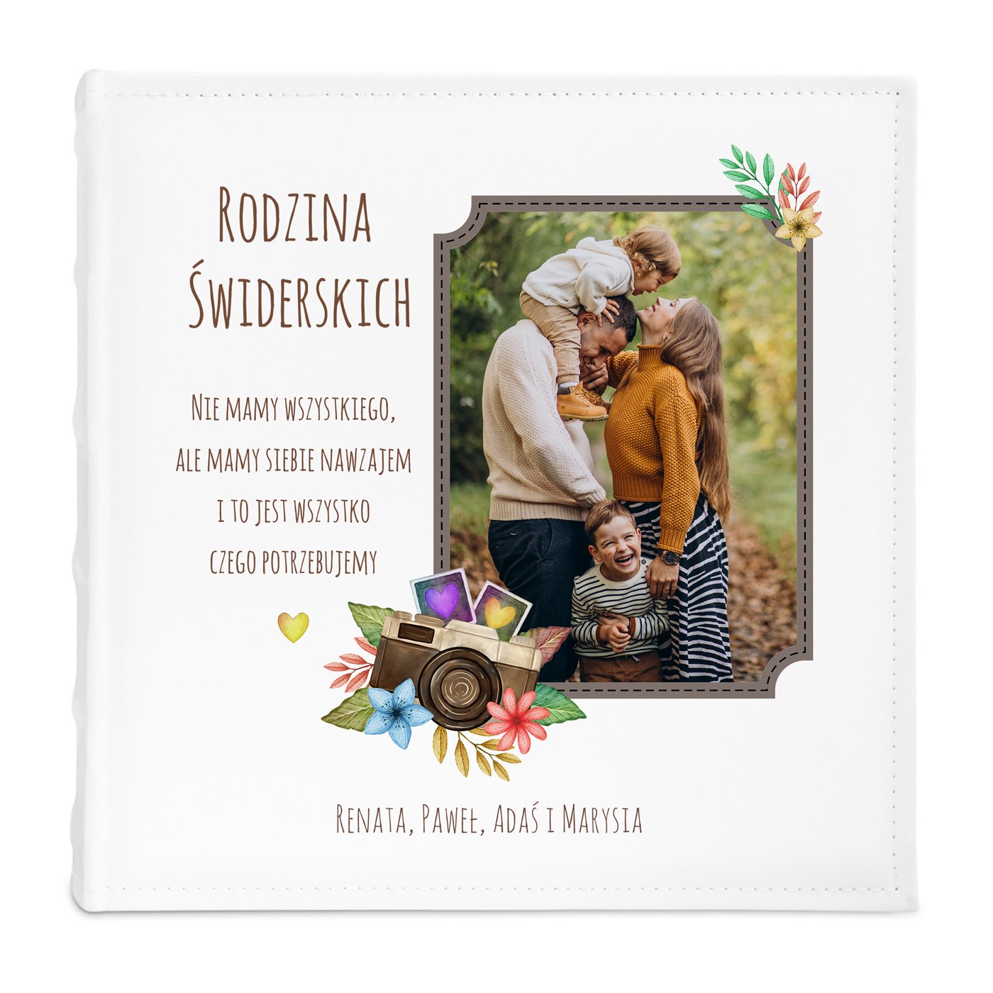 Duży album na zdjęcia z Twoim zdjęciem dla pary na ślub rocznicę parapetówkę