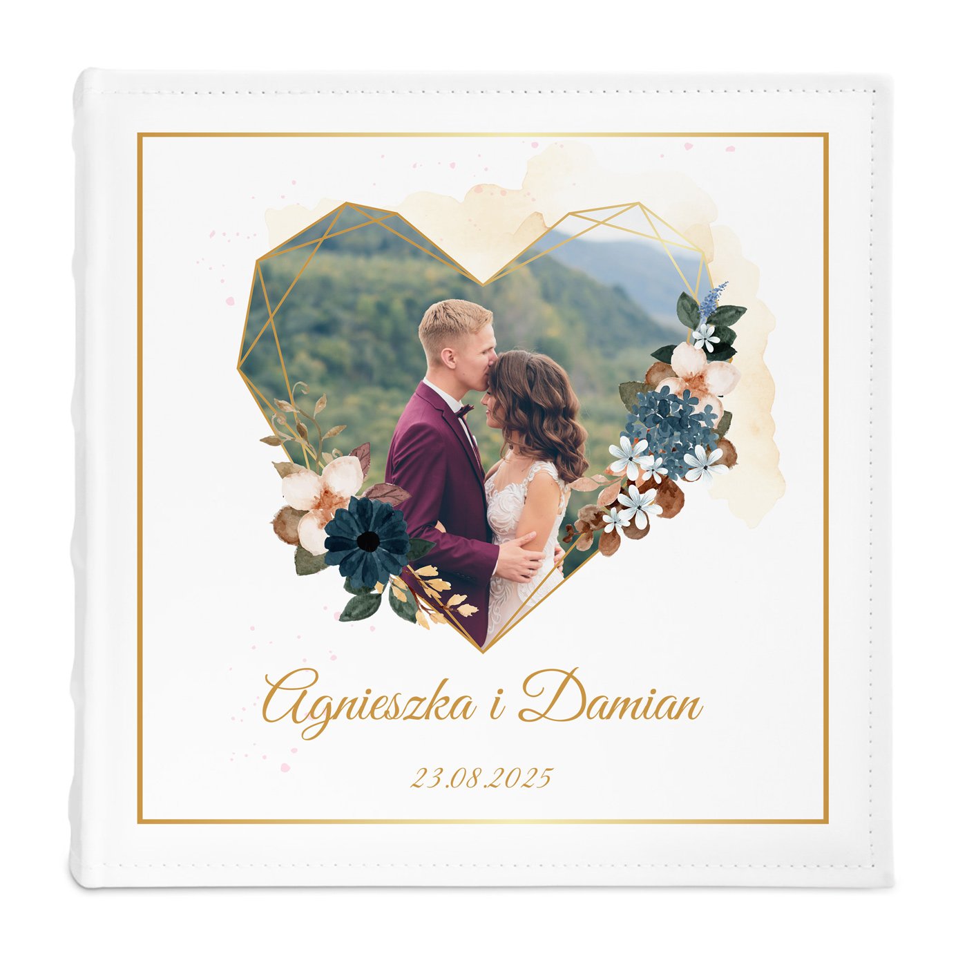 Duży album na zdjęcia z Twoim zdjęciem dla pary na ślub