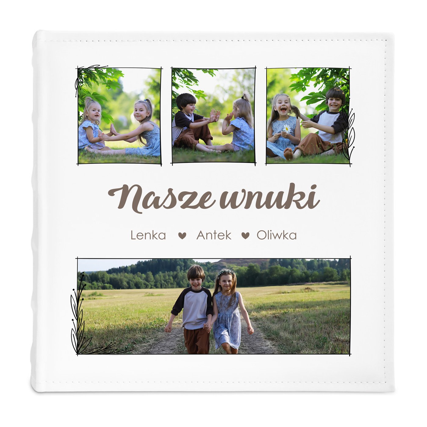 Duży album na zdjęcia z Twoim zdjęciem dla pary na ślub rocznicę parapetówkę