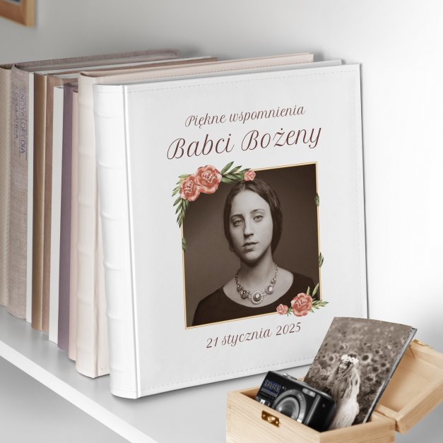 Duży album na zdjęcia z Twoim zdjęciem dla babci na Dzień Babci