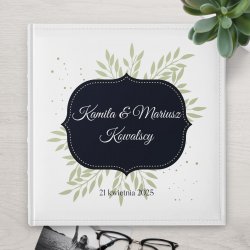Duży album na zdjęcia z nadrukiem dla pary na ślub rocznicę ślubu