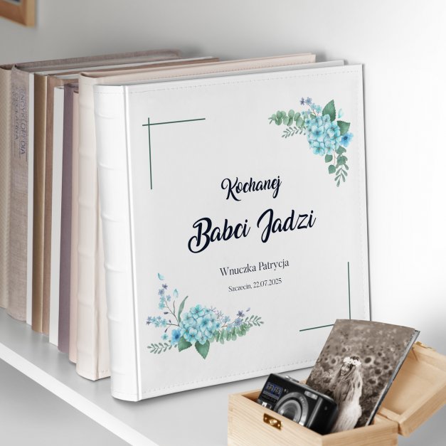 Duży album na zdjęcia z nadrukiem dla babci