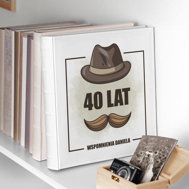 Duży album na zdjęcia z nadrukiem dla niego na 40 urodziny