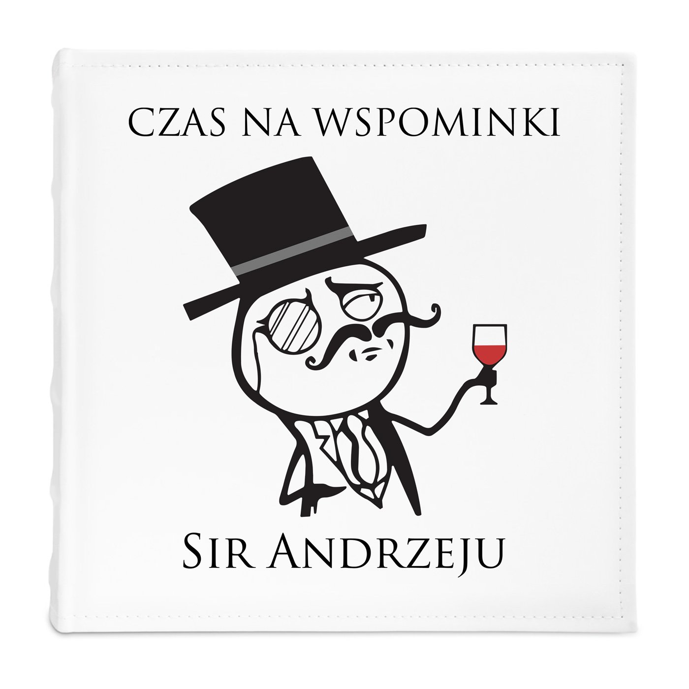 Duży album na zdjęcia z nadrukiem dla gentlemana emeryta na imieniny urodziny