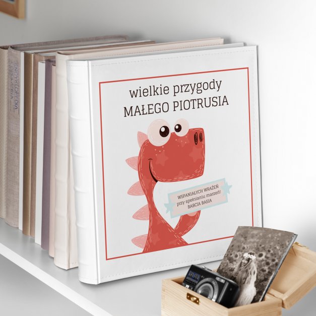 Duży album na zdjęcia z nadrukiem dla chłopca na imieniny