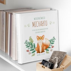 Duży album na zdjęcia z nadrukiem dla chłopca z okazji narodzin