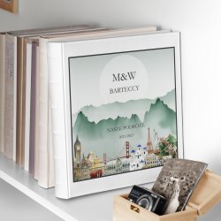 Duży album na zdjęcia z nadrukiem dla pary podróżników na ślub rocznicę parapetówkę