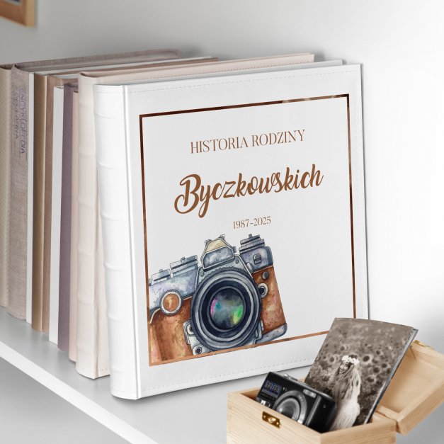 Duży album na zdjęcia z nadrukiem dla pary na ślub rocznicę parapetówkę