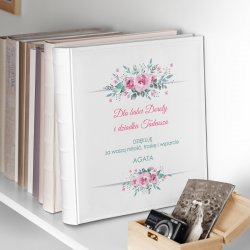 Duży album na zdjęcia z nadrukiem dla dziadków na Dzień Babci i Dzień Dziadka podziękowanie ślubne