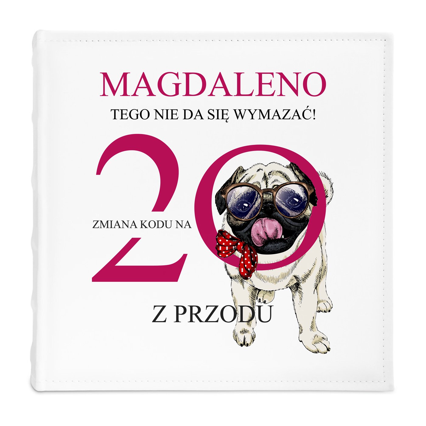 Duży album na zdjęcia z nadrukiem dla niej na 20 urodziny