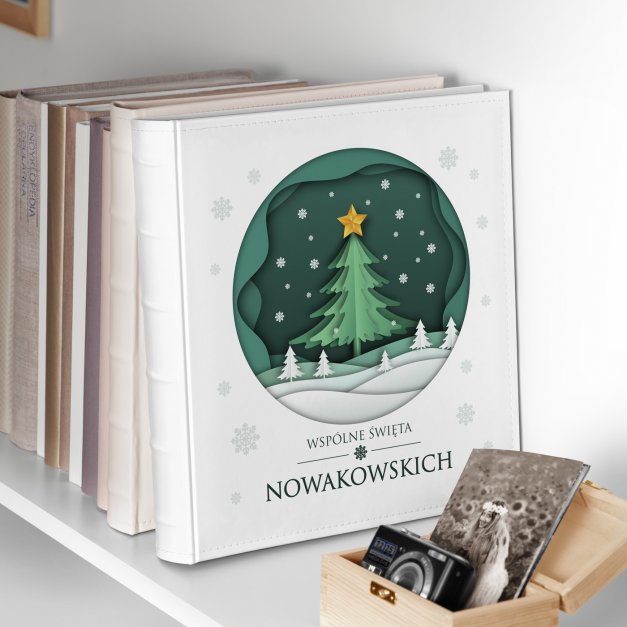 Duży album na zdjęcia z nadrukiem dla pary na święta
