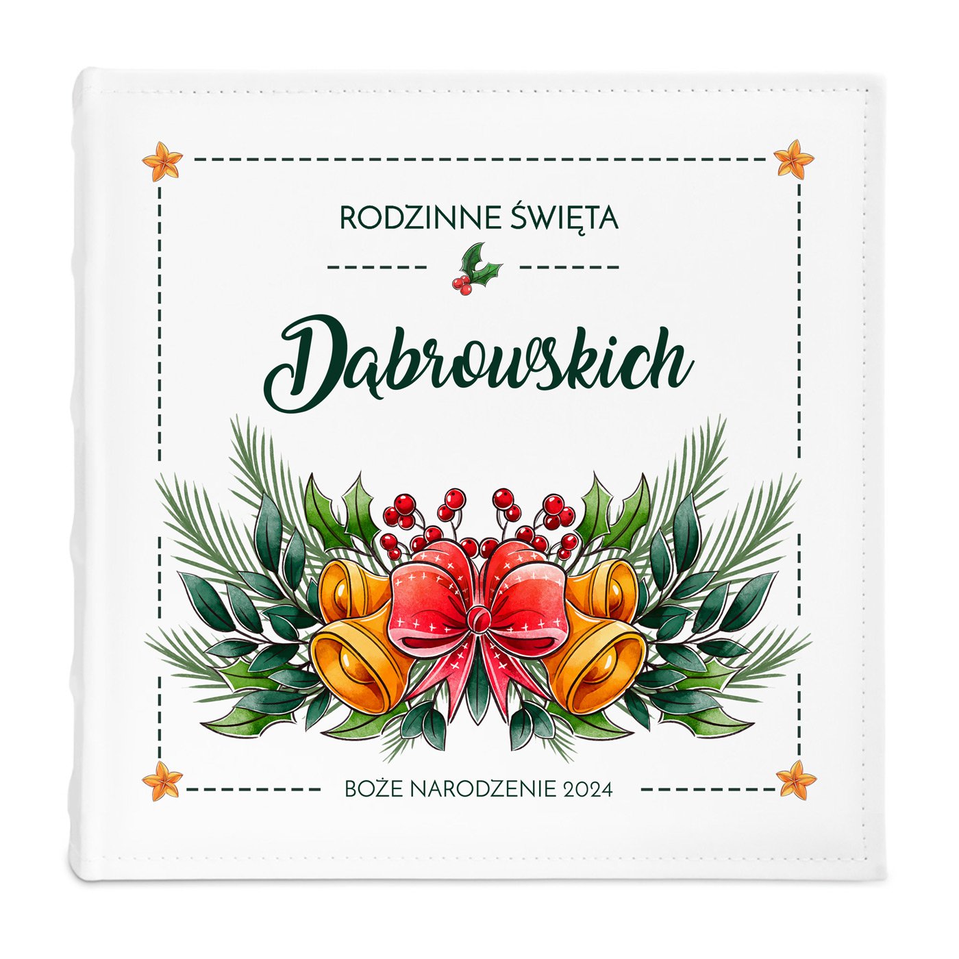 Duży album na zdjęcia z nadrukiem dla pary na święta