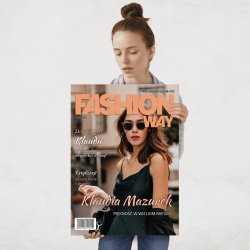 Plakat metalowy personalizowany L ze zdjęciem Fashion Way dla przyjaciółki
