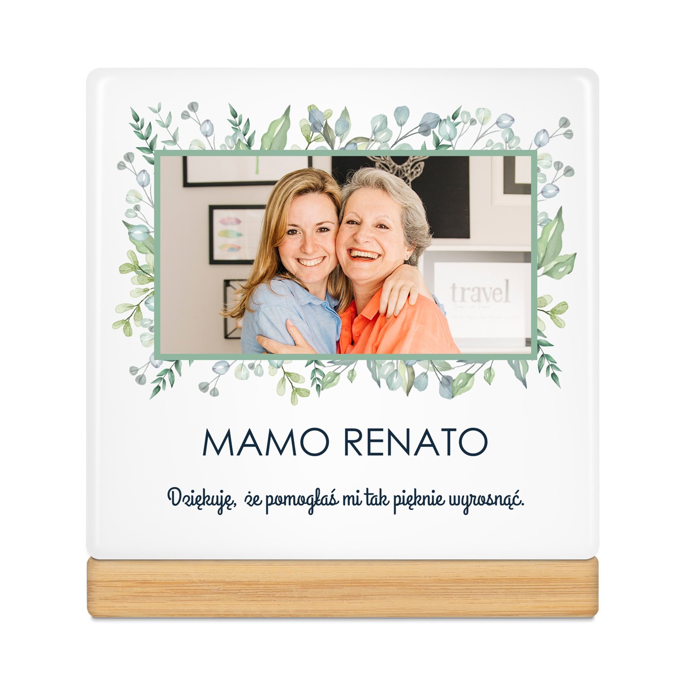 Personalizowana doniczka kwadratowa z Twoim zdjęciem dla mamy na Dzień Matki
