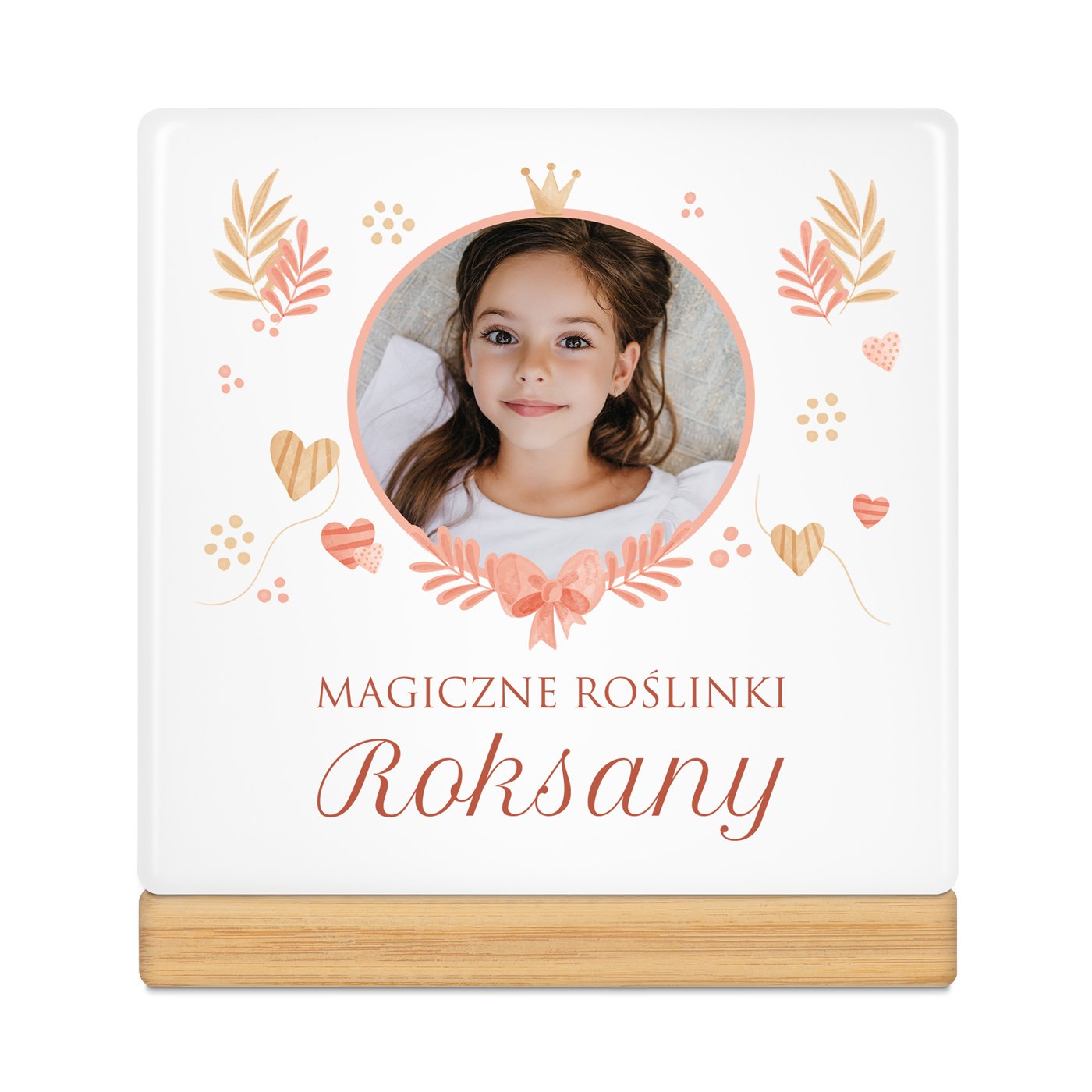 Personalizowana doniczka kwadratowa z Twoim zdjęciem dla dziewczynki