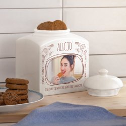 Słoik ceramiczny na ciastka z Twoim zdjęciem dla niej na imieniny