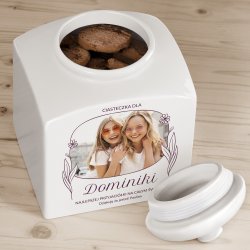 Słoik ceramiczny na ciastka z Twoim zdjęciem dla przyjaciółki