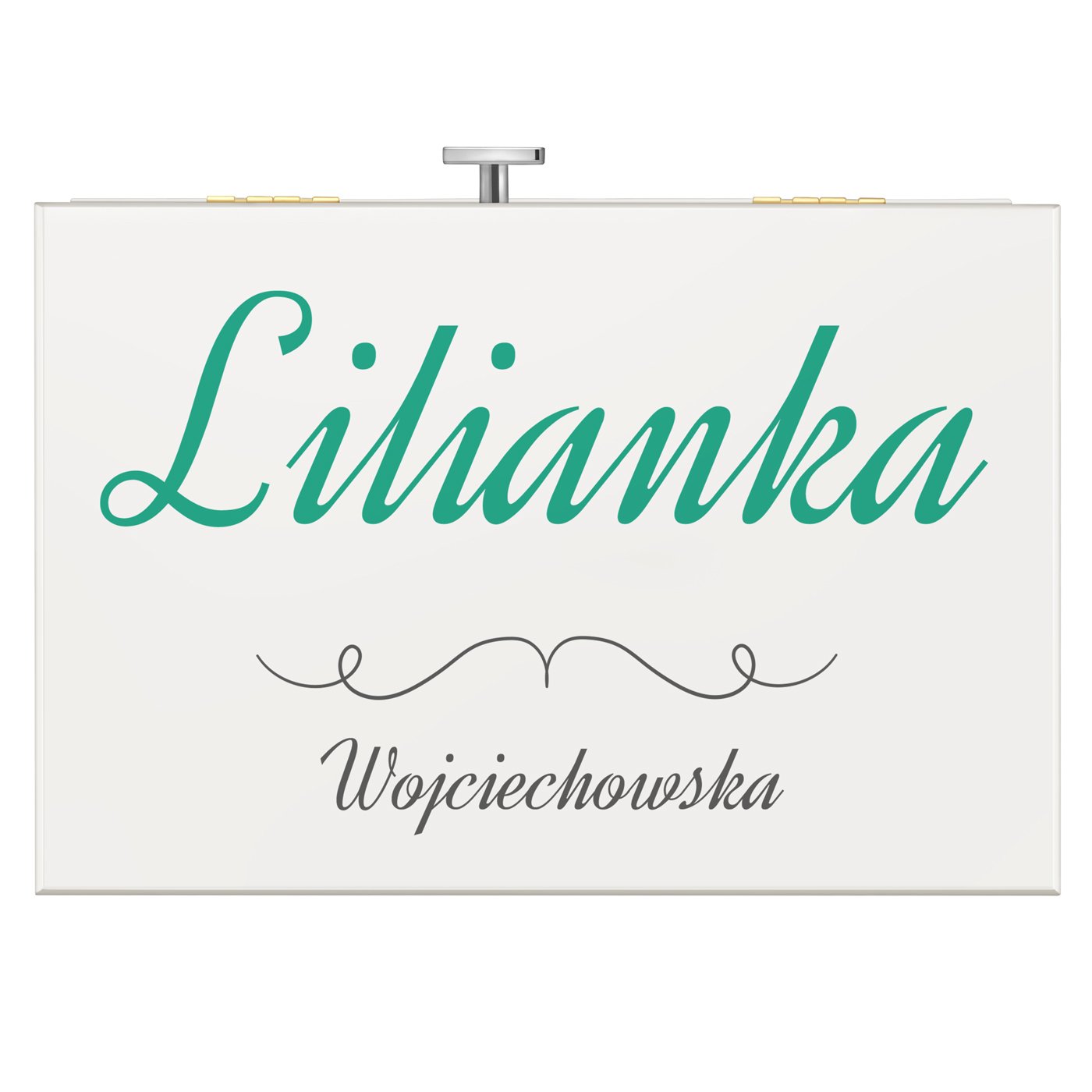 Szkatułka na biżuterię z pozytywką i szufladką z nadrukiem dla dziewczynki