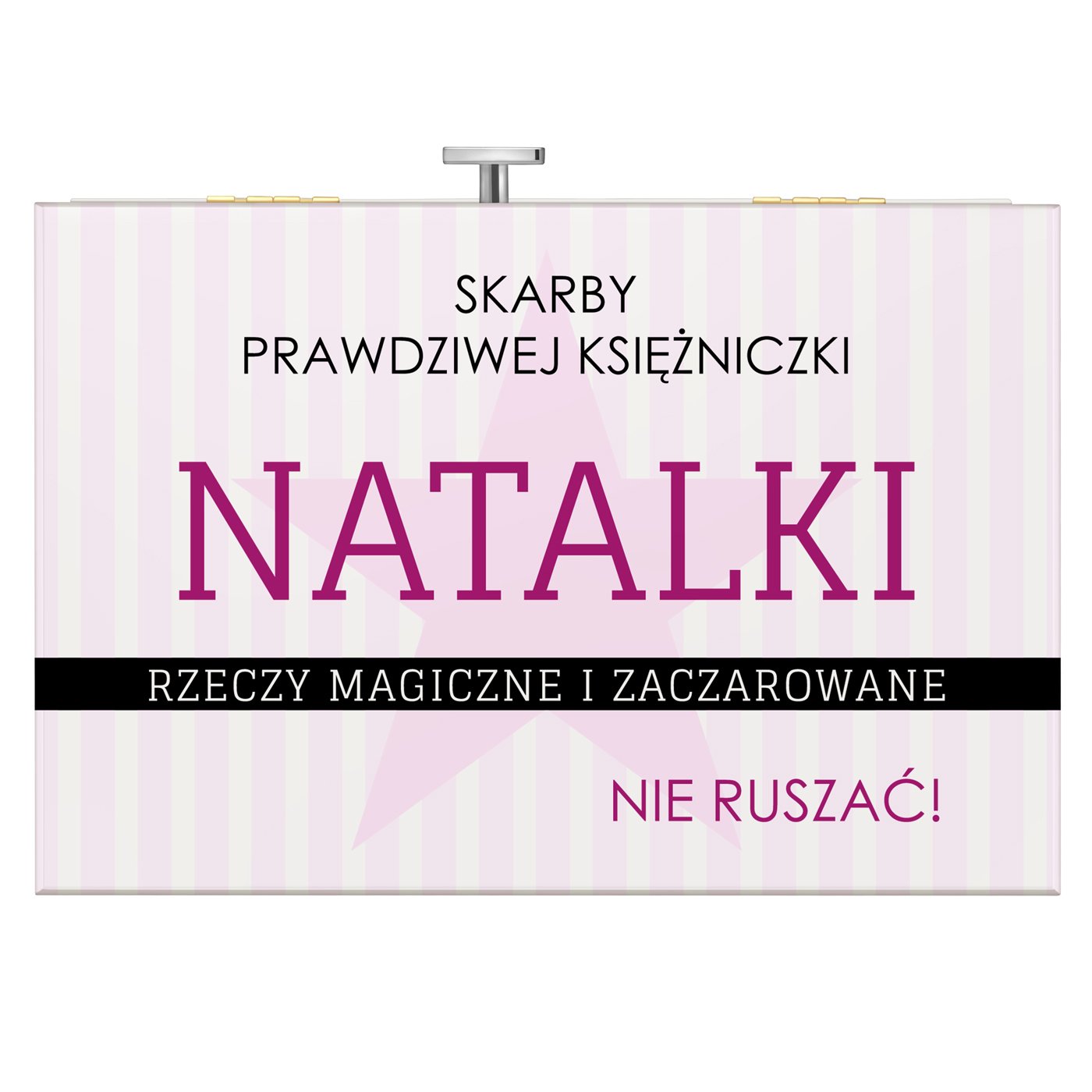 Szkatułka na biżuterię z pozytywką i szufladką z nadrukiem dla dziewczynki na imieniny