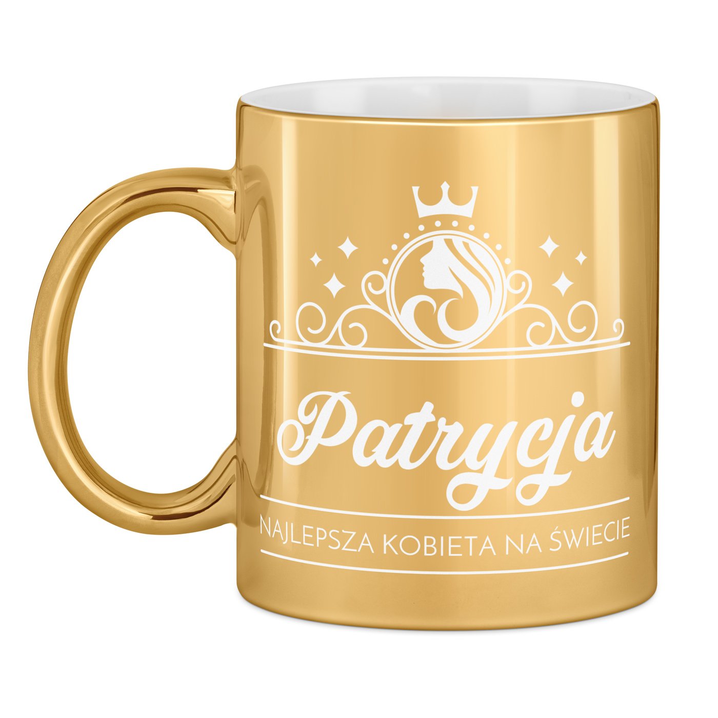 Kubek ceramiczny złoty z grawerem dla niej na imieniny
