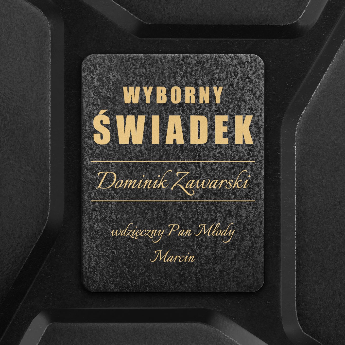 Kanister barek z grawerem dla świadka jako podziękowanie ślubne