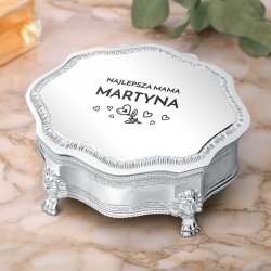 Szkatułka posrebrzana z grawerem dla mamy