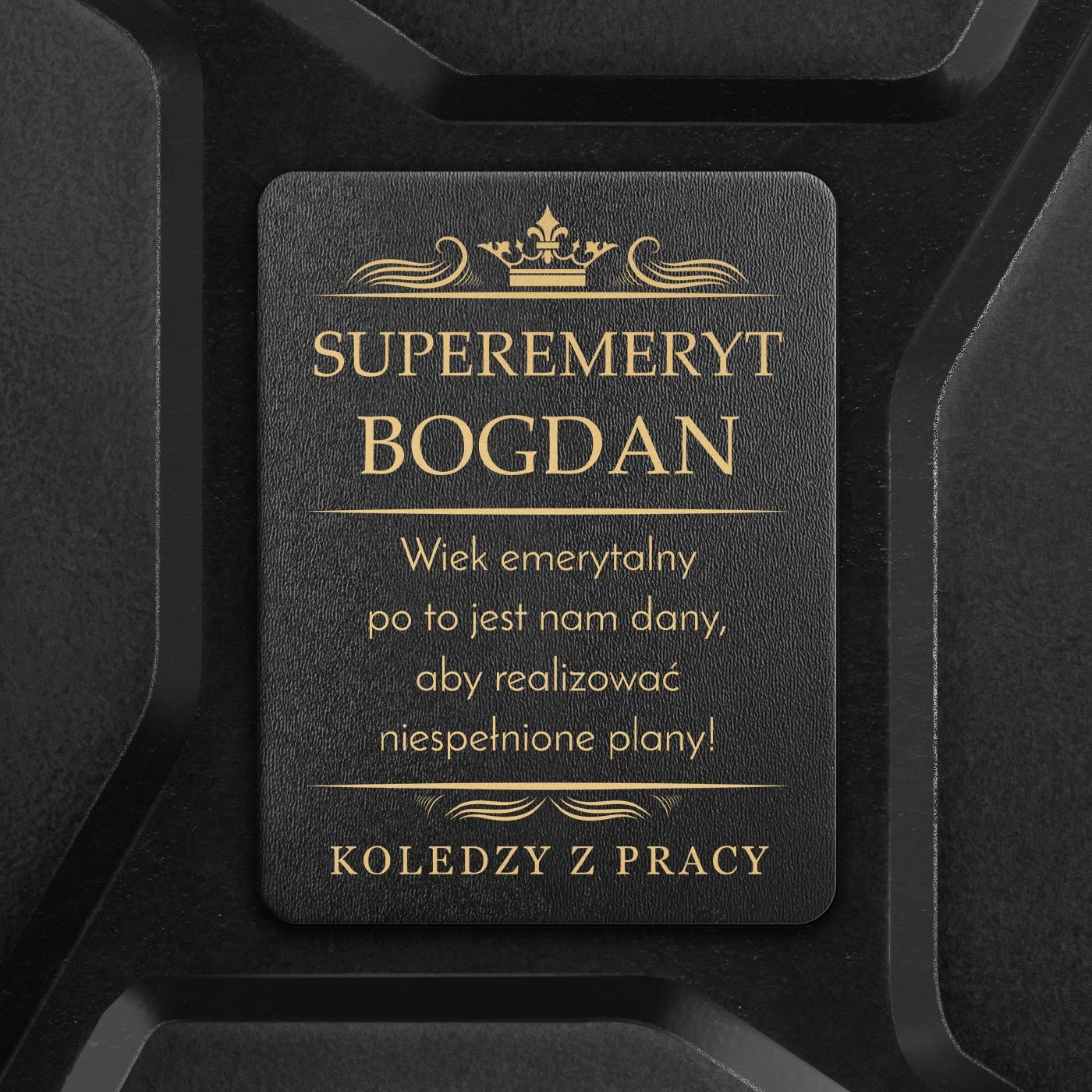 Kanister barek z grawerem dla kolegi z pracy emeryta