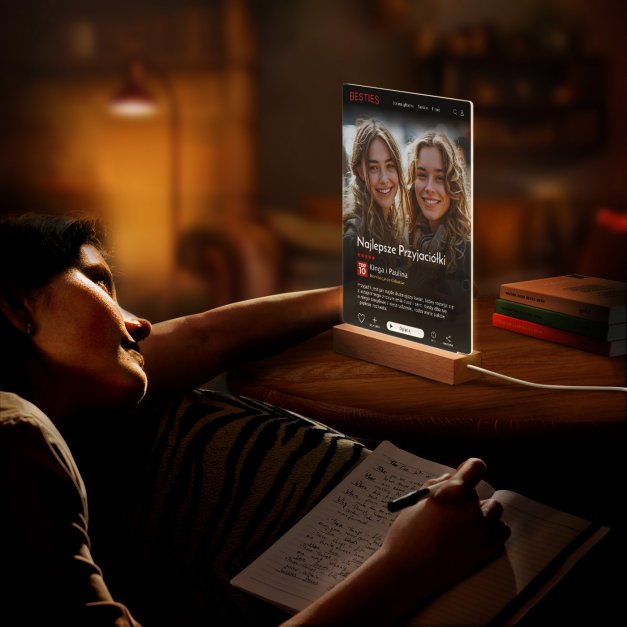 Lampka ramka XL z wydrukiem na szkle akrylowym i podświetleniem LED