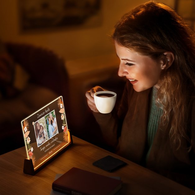Lampka LED pozioma z nadrukiem na szkle akrylowym dla mamy na Dzień Matki