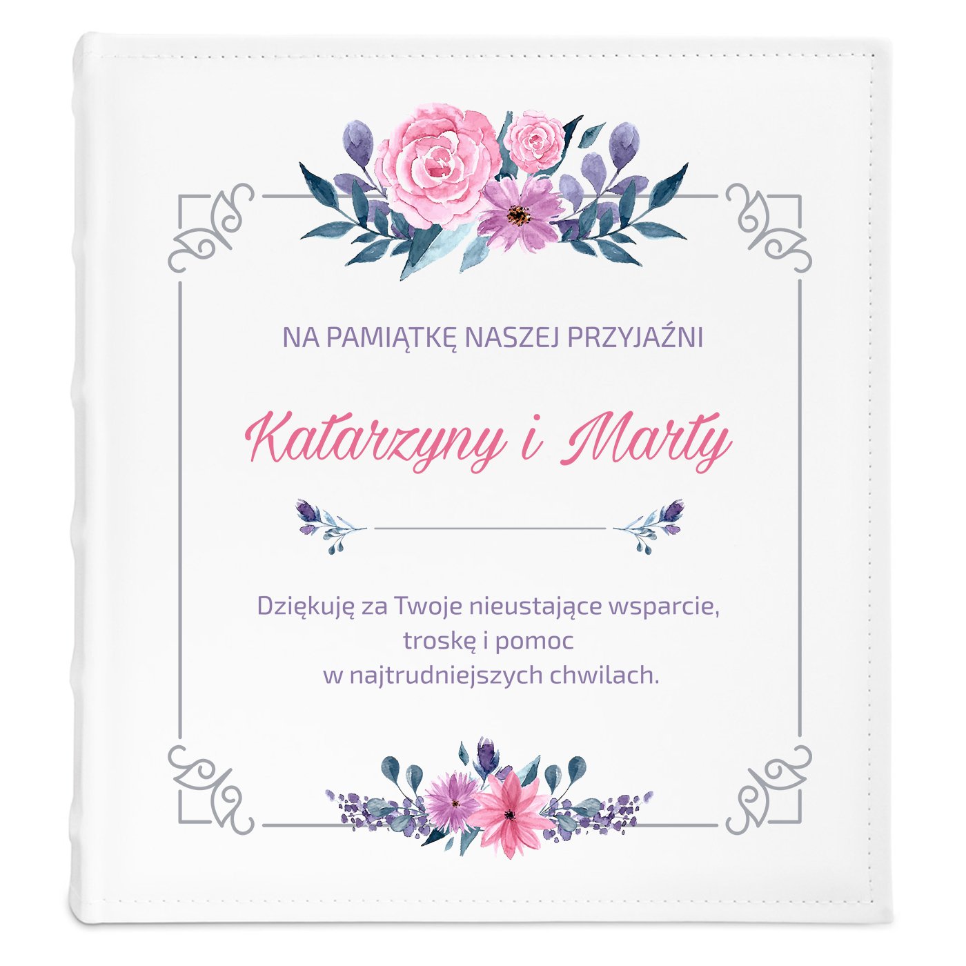 Album na zdjęcia z nadrukiem dla przyjaciółki