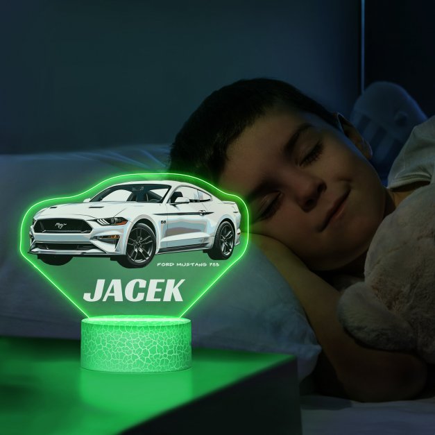 Lampka LED L 3D z nadrukiem na szkle akrylowym dla kierowcy fana motoryzacji
