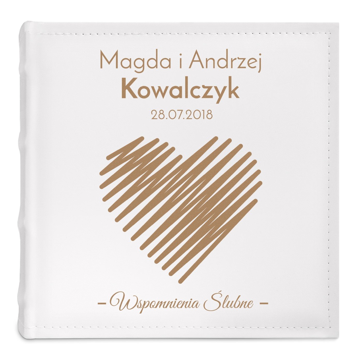 Album na zdjęcia z nadrukiem dla pary na ślub rocznicę parapetówkę