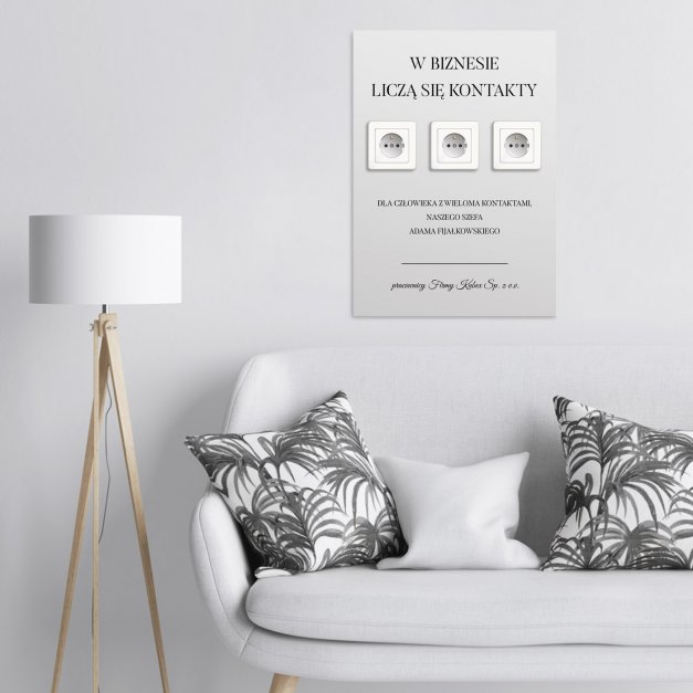 Plakat metalowy personalizowany L dla szefa kolegi z okazji awansu w pracy